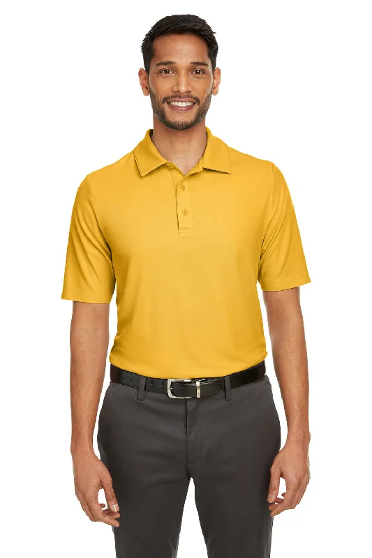 Core 365 Mens Fusion ChromaSoft Performance Moisture Wicking Short Sleeve Polo Shirt - Campus Gold