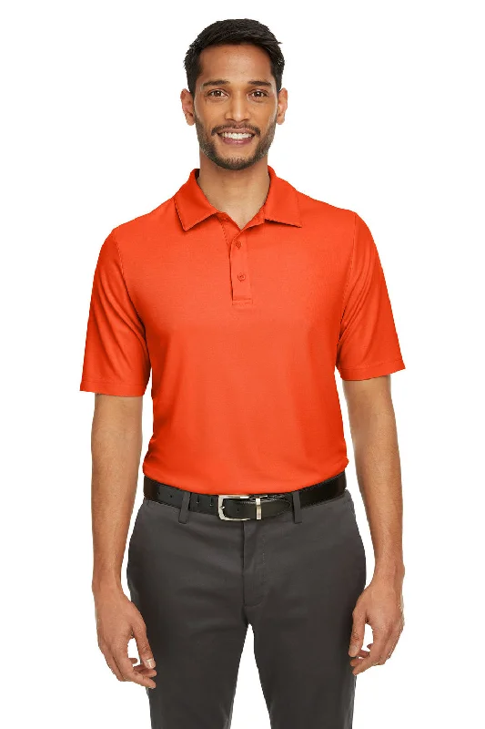 Core 365 Mens Fusion ChromaSoft Performance Moisture Wicking Short Sleeve Polo Shirt - Campus Orange