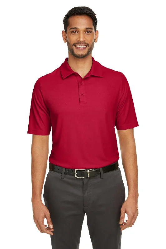 Core 365 Mens Fusion ChromaSoft Performance Moisture Wicking Short Sleeve Polo Shirt - Classic Red