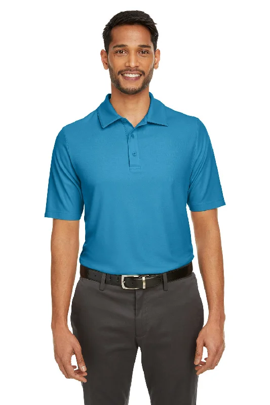 Core 365 Mens Fusion ChromaSoft Performance Moisture Wicking Short Sleeve Polo Shirt - Electric Blue