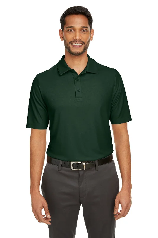 Core 365 Mens Fusion ChromaSoft Performance Moisture Wicking Short Sleeve Polo Shirt - Forest Green