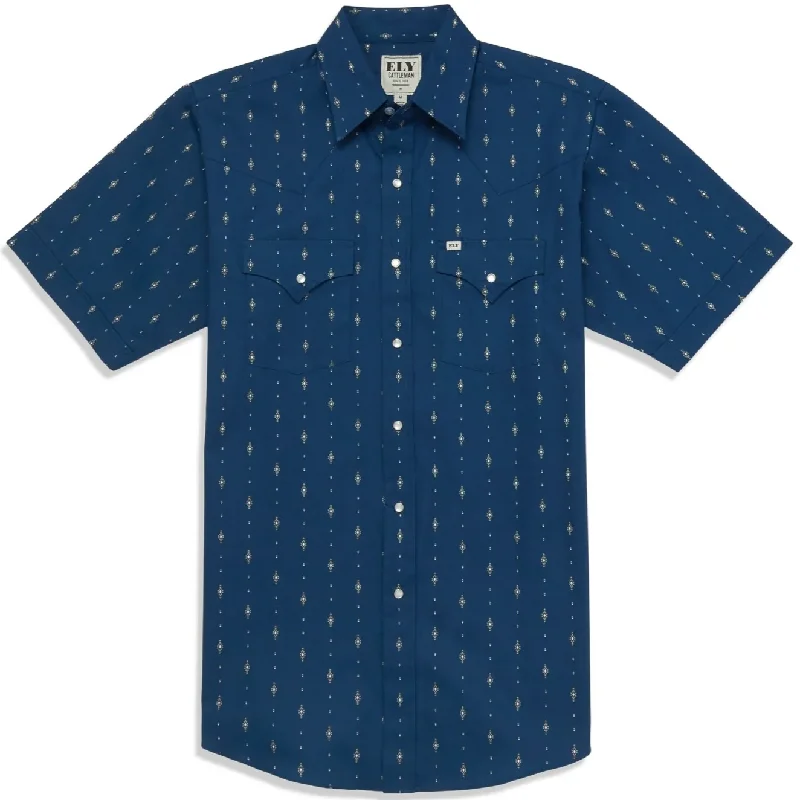 Diamond Aztec Shirt - Navy