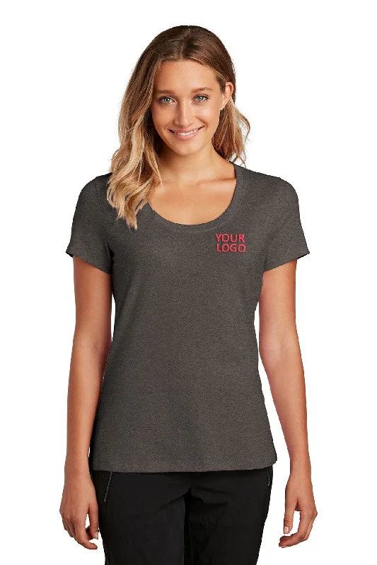 District Women Flex Scoop Neck Tee's, Heathered Charcoal