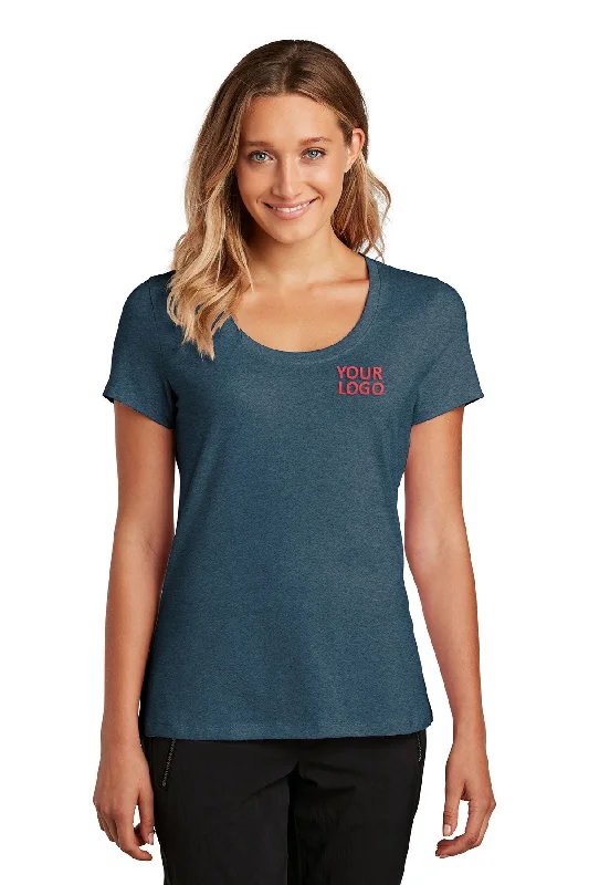 District Women Flex Scoop Neck Tee's, Heathered NeptuneBlue