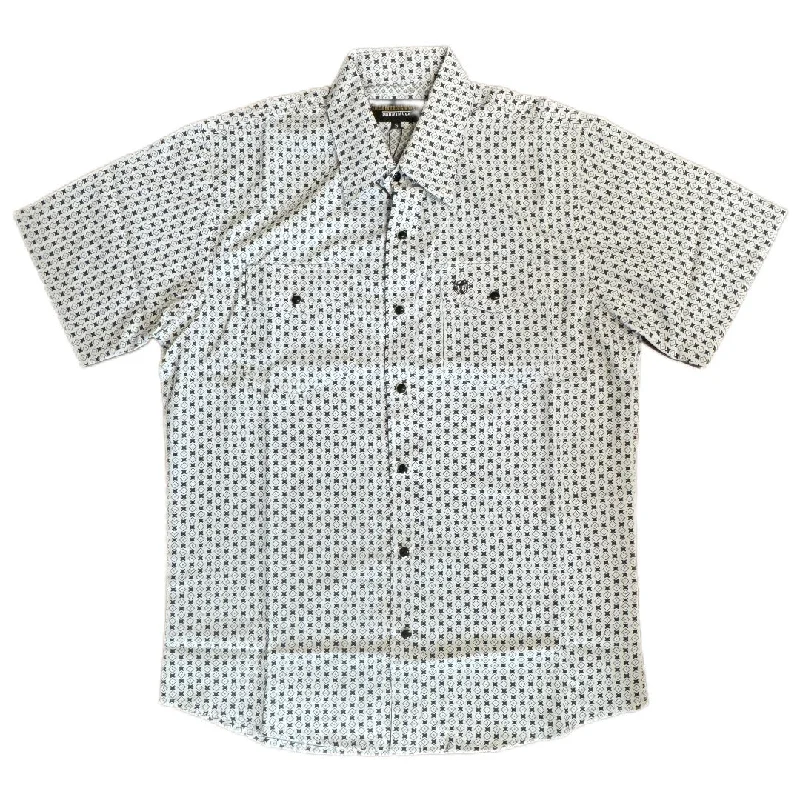 Geometric Print S/S - White