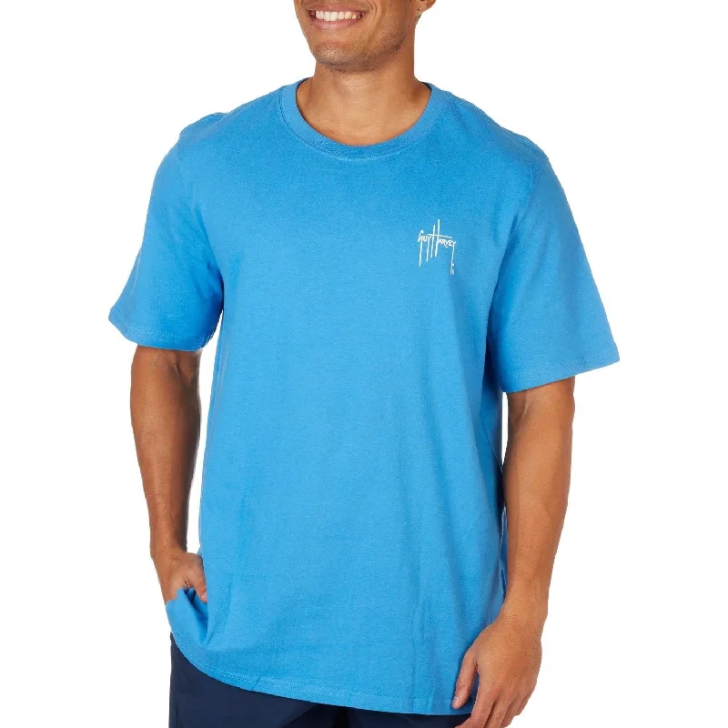 Guy Harvey Men's Short Sleeve Graphic T-Shirt Blue Size X-Large