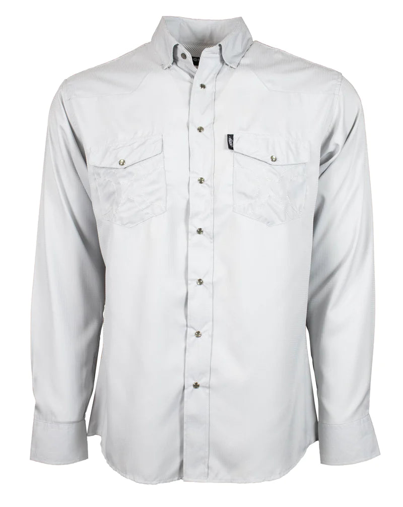 Hooey "Sol" Grey Long Sleeve Pearl Snap Shirt