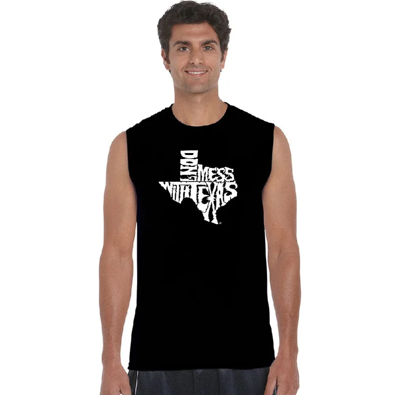 LA Pop Art Men's Don't Mess With Texas Sleeveless T-shirt