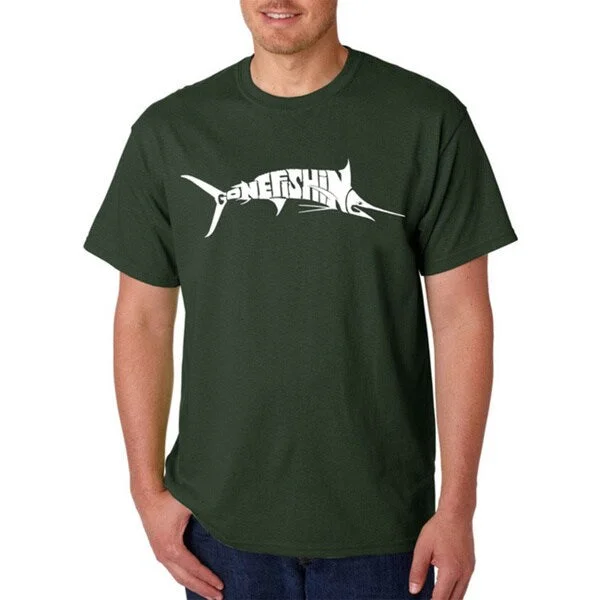 Los Angeles Pop Art Men's Gone Fishin' Marlin T-Shirt