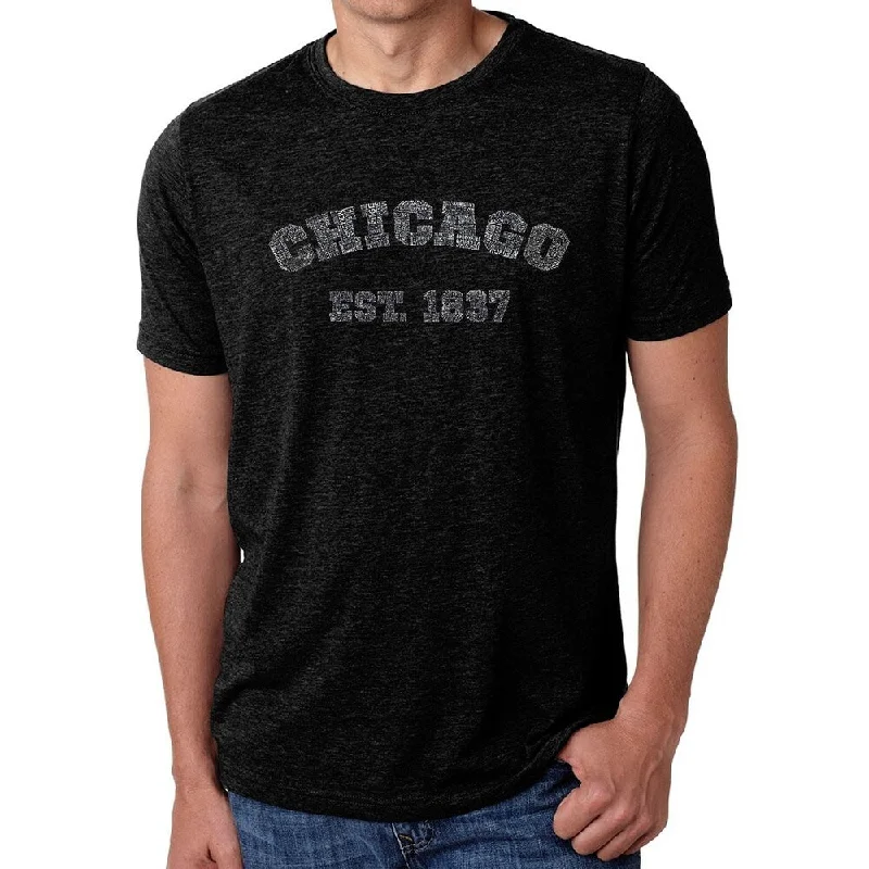 Los Angeles Pop Art Men's Premium Blend Word Art T-shirt - Chicago 1837