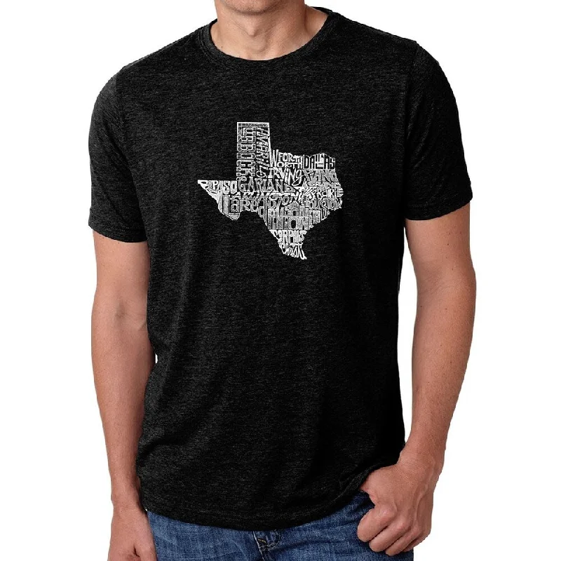 Los Angeles Pop Art Men's Premium Blend Word Art T-shirt - The Great State of Texas