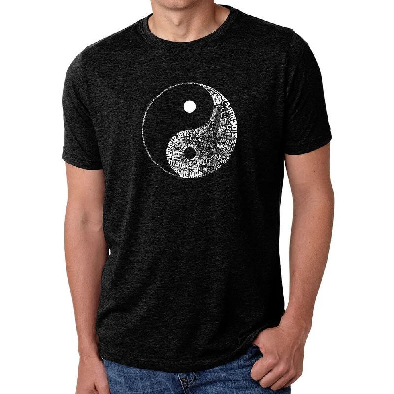 Los Angeles Pop Art Men's Premium Blend Word Art T-shirt - YIN YANG