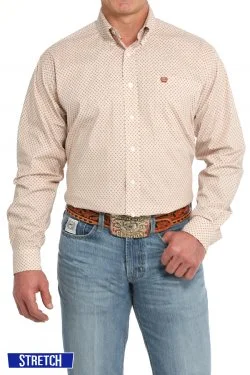 Men's Cinch Geometric Print Button-Down Western Shirt