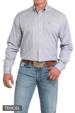 Men's  Cinch Stripe Print Button-Down Western Shirt