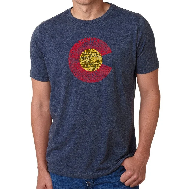 Men's Premium Blend Word Art T-shirt - Colorado - LA Pop Art