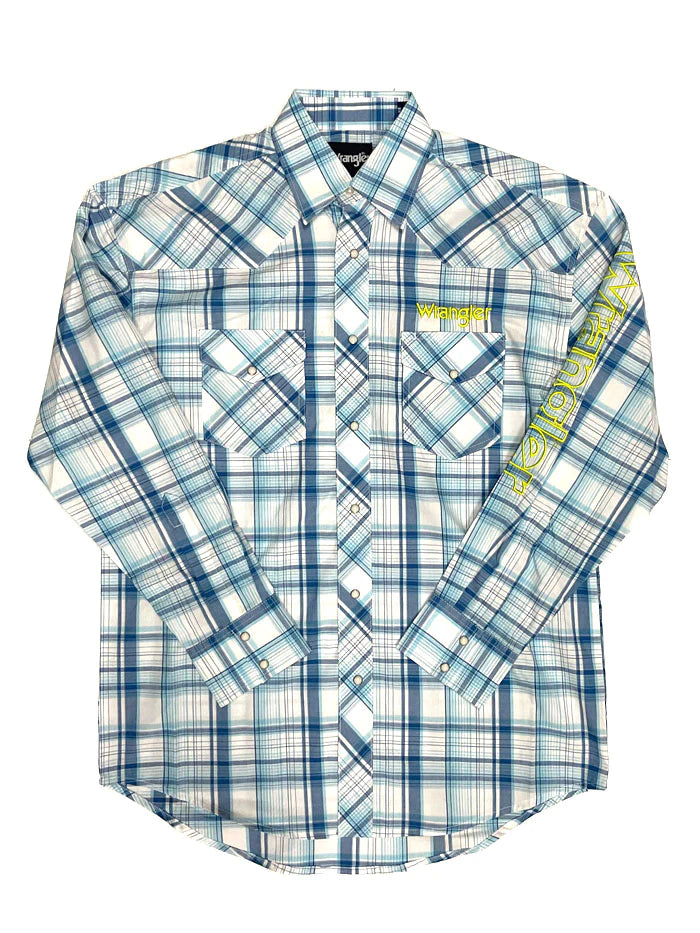 Men's Wrangler Logo Long Sleeve Button Up