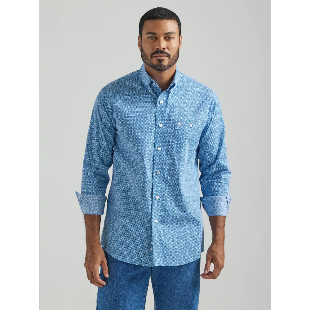 Men's Wrangler Long Sleeve Western Shirt