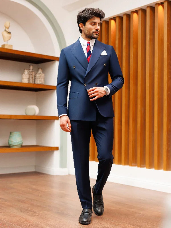 Navy Double Breasted Suit 2-Piece