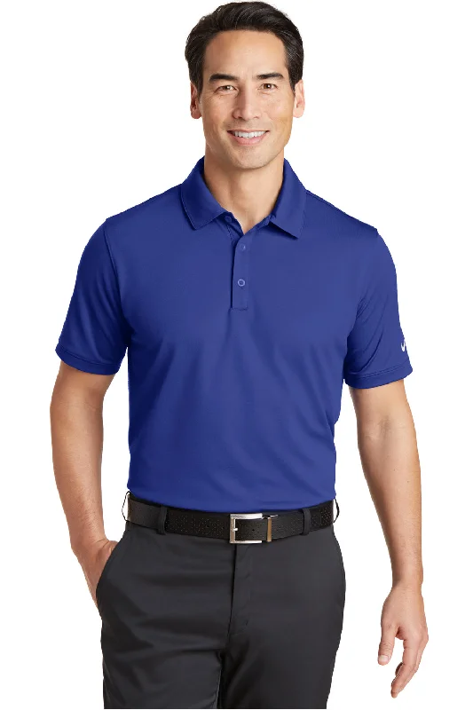 Nike Mens Icon Dri-Fit Moisture Wicking Short Sleeve Polo Shirt - Royal Blue