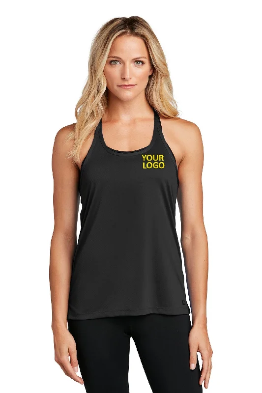 OGIO ENDURANCE Ladies Mesh Branded Tank Tops, Blacktop