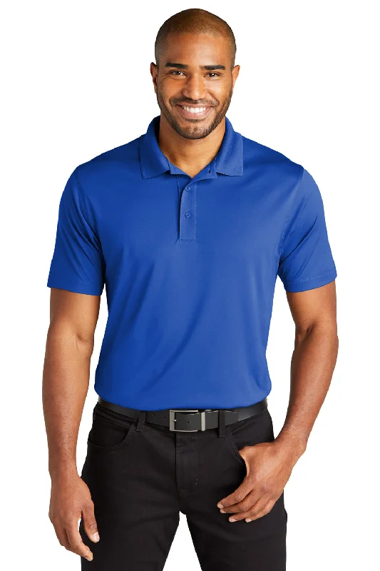 Port Authority Mens C-Free Performance Moisture Wicking Short Sleeve Polo Shirt - True Royal Blue