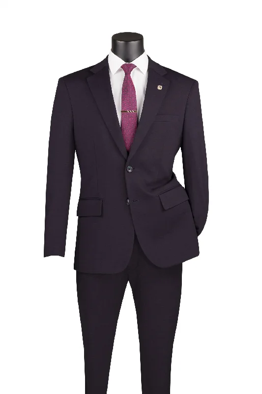 Slim Fit Men's Suit 2 Piece 2 Button in Charcoal