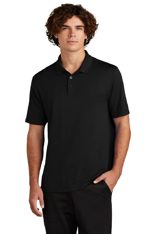 Sport-Tek Mens Sideline Moisture Wicking Short Sleeve Polo Shirt - Black