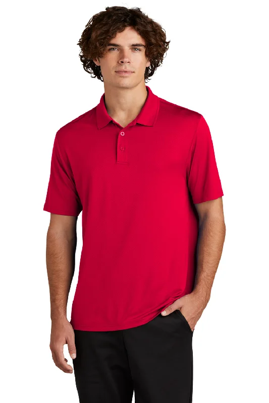 Sport-Tek Mens Sideline Moisture Wicking Short Sleeve Polo Shirt - Deep Red