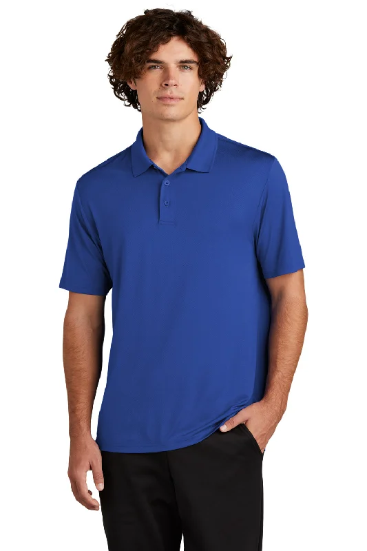 Sport-Tek Mens Sideline Moisture Wicking Short Sleeve Polo Shirt - True Royal Blue