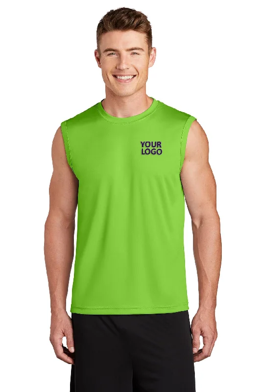 Sport-Tek Sleeveless PosiCharge Customized Competitor Tee's, Lime Shock