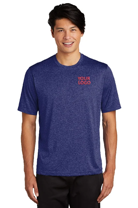 Sport-Tek Tall Heather Contender Branded Tee's, Cobalt Heather