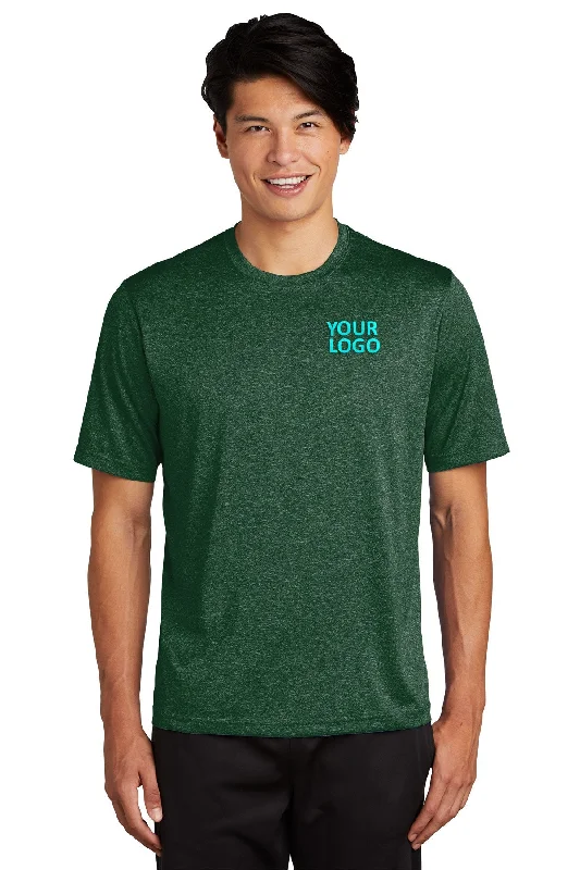 Sport-Tek Tall Heather Contender Branded Tee's, Forest Green Heather