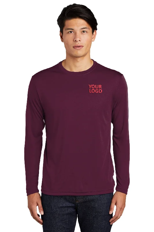 Sport-Tek Tall Long Sleeve PosiCharge Custom Competitor Tee's, Maroon