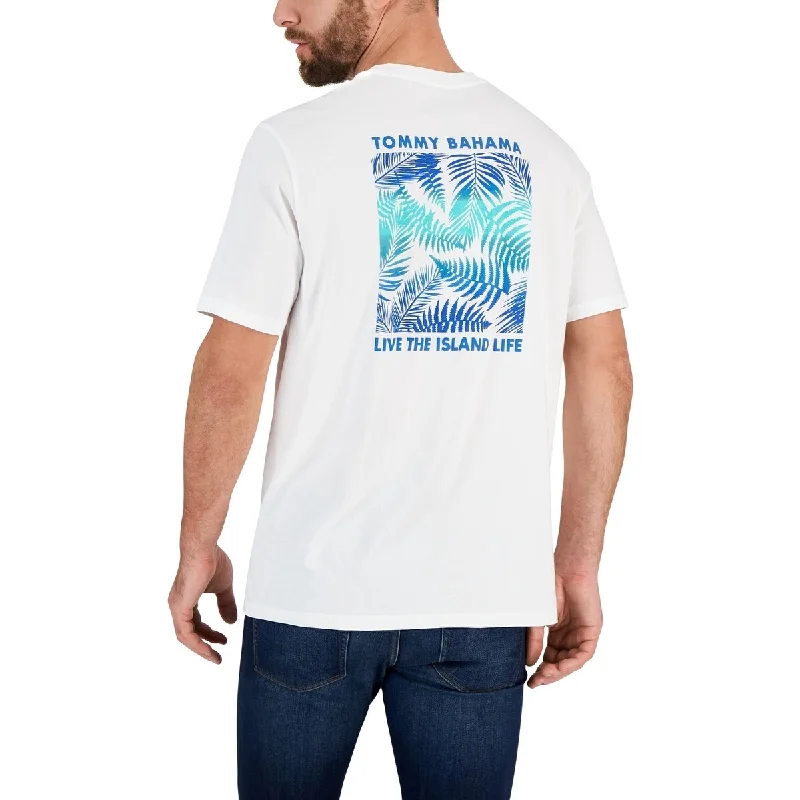 Tommy Bahama Men's Bay of Palms Graphic Tee White Size Medium