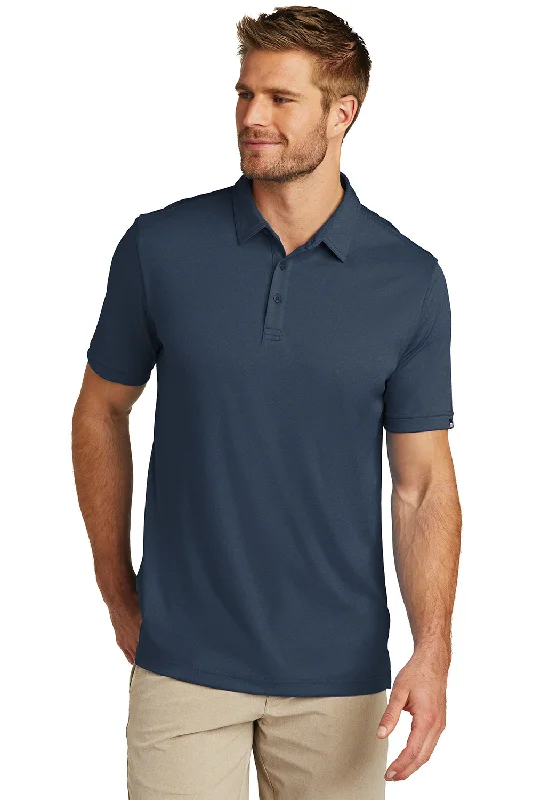 TravisMathew Mens Coto Performance Moisture Wicking Short Sleeve Polo Shirt - Blue Nights