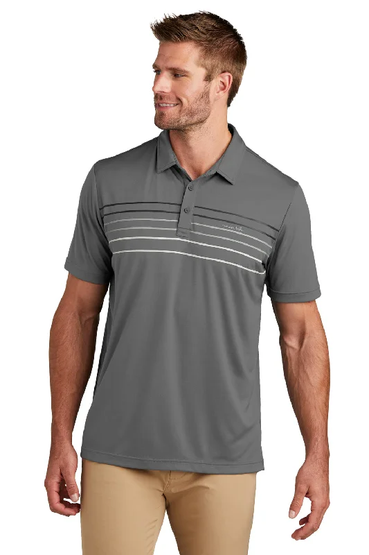 TravisMathew Mens Coto Performance Wrinkle Resistant Short Sleeve Polo Shirt - Dark Grey