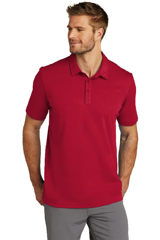 TravisMathew Mens Oceanside Moisture Wicking Short Sleeve Polo Shirt - Scooter Red