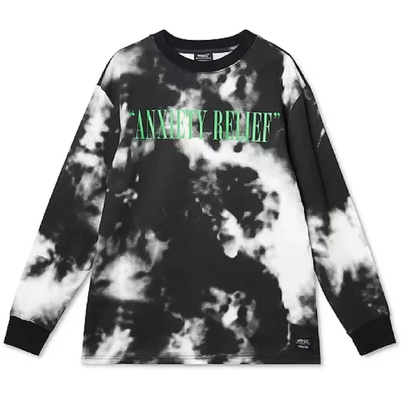 Wesc Men's Kendrick Anxiety Release Tie Dye Cotton Graphic Tee Black Size Large