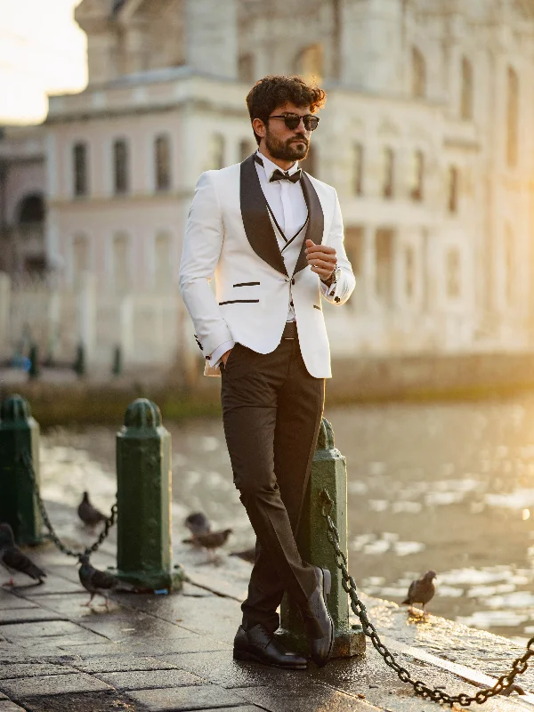 White Slim-Fit Tuxedo 3-Piece