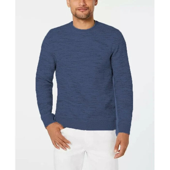 Alfani Men's Heathered Sweatshirt Navy Size Large