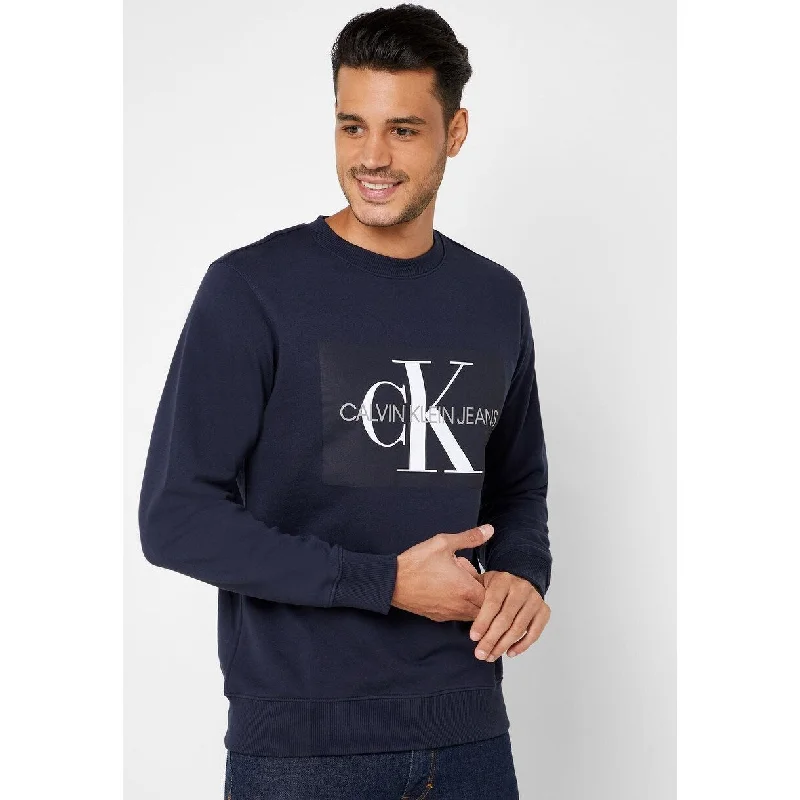 Calvin Klein Men's Monogram Sweatshirt Navy Size X-Large