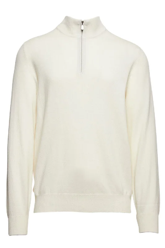 Cashmere Half-Zip Turtleneck Sweater