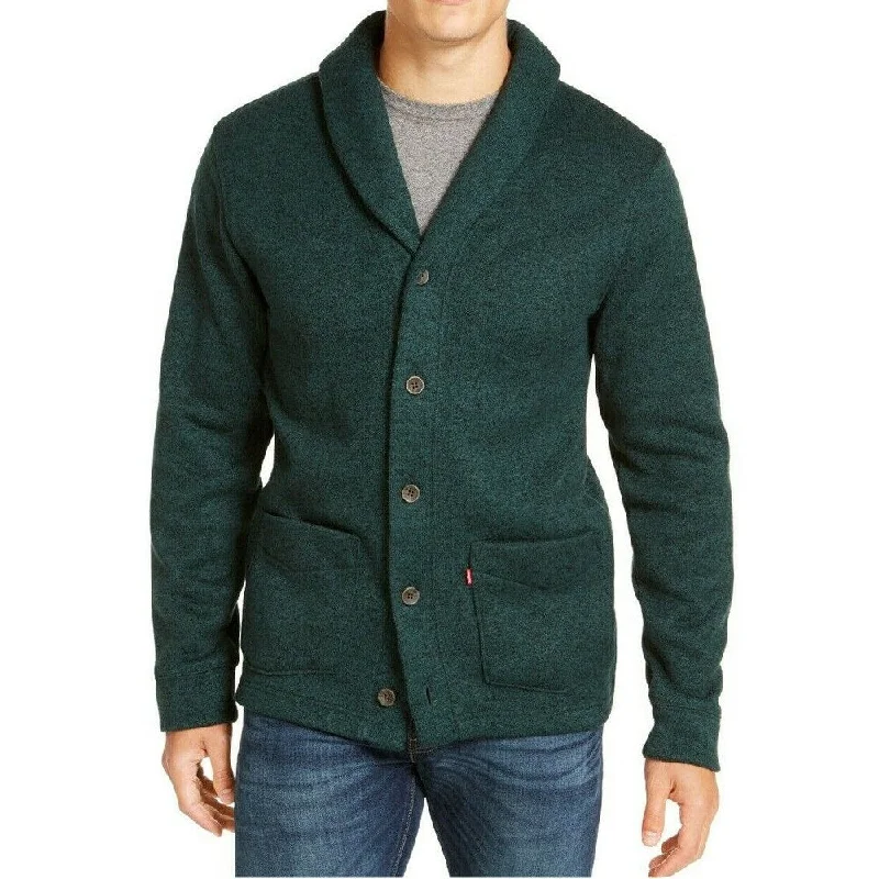 Levi's Men's Rand Shawl-Collar Cardigan Green Size 2 Extra Large