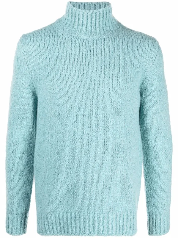 Mock-Neck Knitted Cashmere Jumper