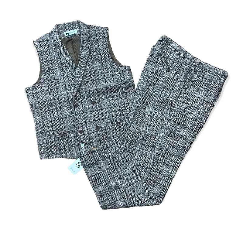 SILVER SILK: Plaid Vest Set 4511VP