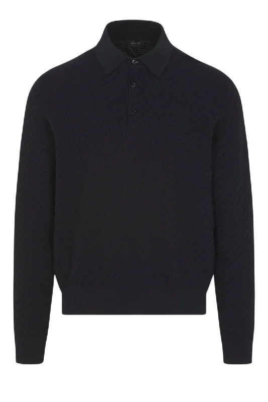 Trama Weave Polo Sweater